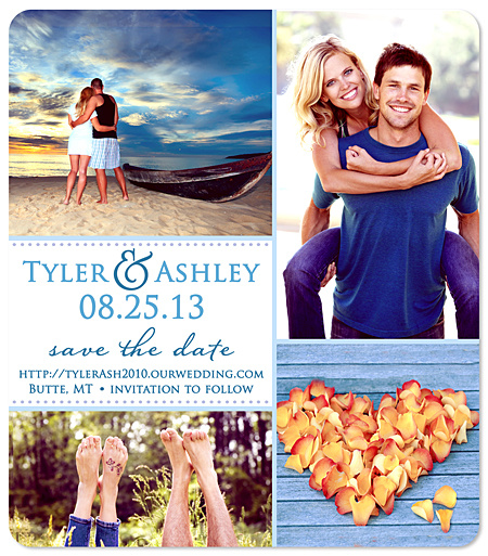 "Favorite Four" Collage Save the Date Magnet